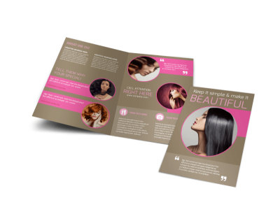 Hair Artists Salon Bi-Fold Brochure Template preview