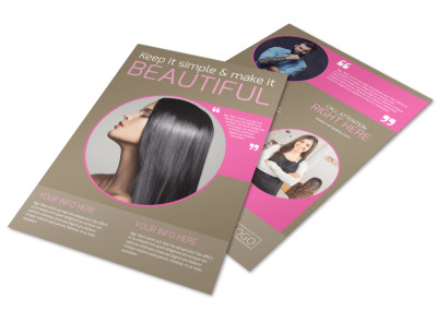 Hair Artists Salon Flyer Template preview
