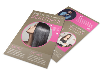 Hair Artists Salon Flyer Template preview