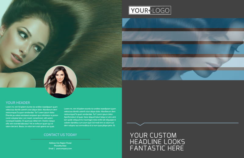 Total Hair Care Bi-Fold Brochure Template