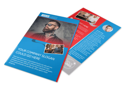 Downtown Barber Shop Flyer Template preview