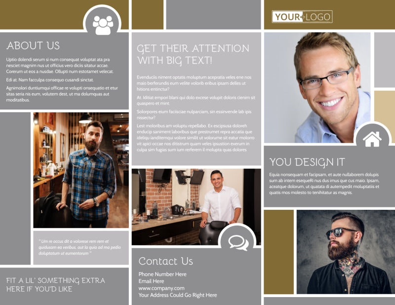 Local Barber Tri-Fold Brochure Template
