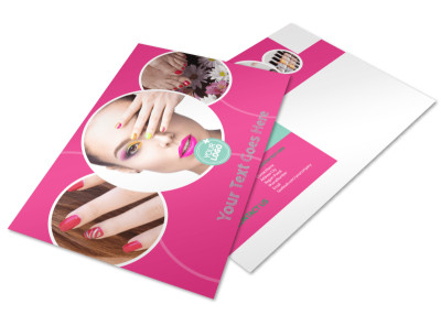 Polished Nail Spa Postcard Template preview