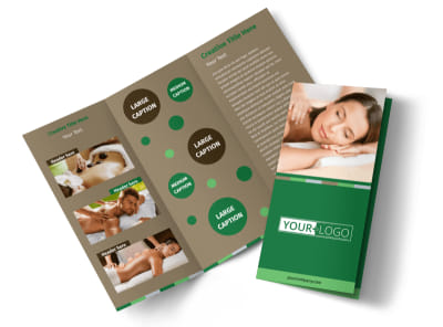 Tranquility Spa Tri-Fold Brochure Template preview