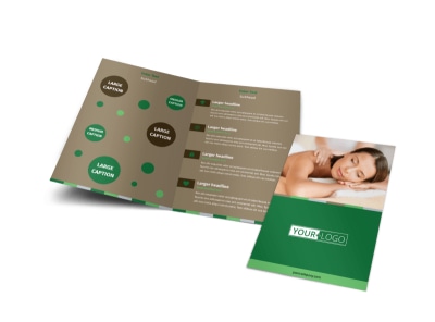 Tranquility Spa Bi-Fold Brochure Template preview