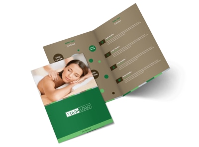 Tranquility Spa Bi-Fold Brochure Template preview