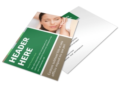 Tranquility Spa Postcard Template preview