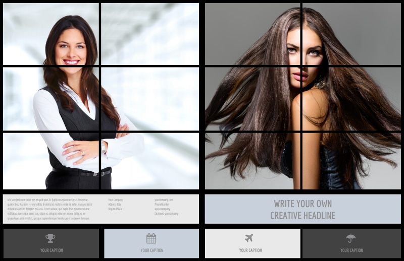 Modeling Agency Bi-Fold Brochure Template