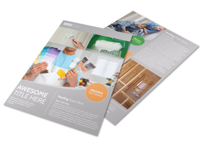 Home Drywall & Painting Flyer Template preview