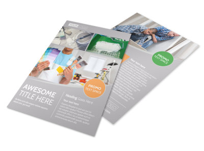 Home Drywall & Painting Flyer Template preview