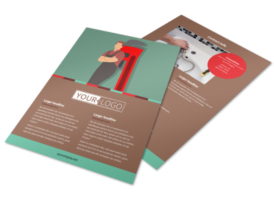 Dependable Plumbing Flyer Template preview