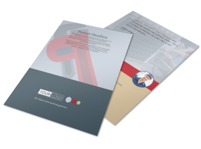 Heating & Plumbing Professionals Flyer Template preview
