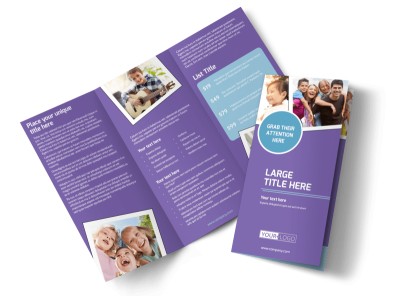 Child Adoption Services Tri-Fold Brochure Template preview