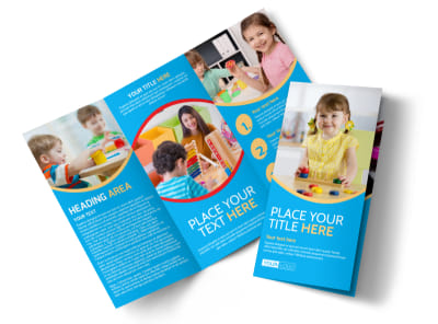 Child Development Program Tri-Fold Brochure Template preview