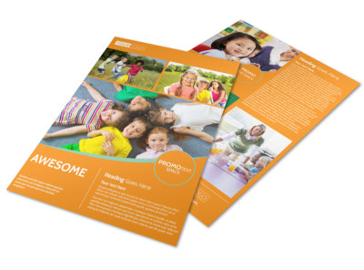 Kids Christian Child Care Flyer Template preview