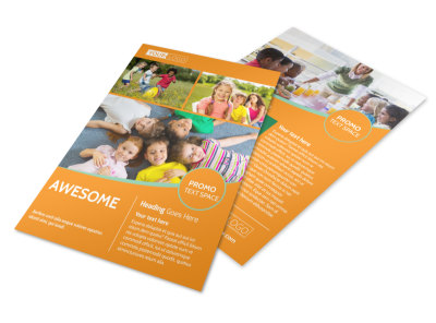Kids Christian Child Care Flyer Template preview