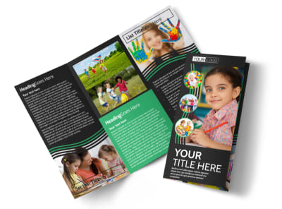 Amazing Kids Daycare Tri-Fold Brochure Template preview