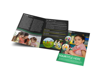 Amazing Kids Daycare Bi-Fold Brochure Template preview