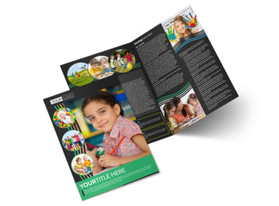 Amazing Kids Daycare Bi-Fold Brochure Template preview