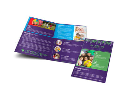 Little Stars Daycare Bi-Fold Brochure Template preview
