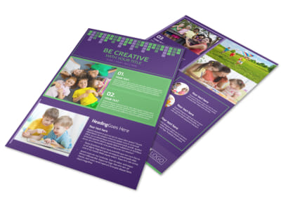 Little Stars Daycare Flyer Template preview