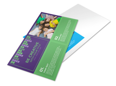 Little Stars Daycare Postcard Template preview