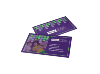 Little Stars Daycare Business Card Template preview