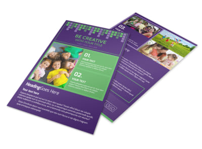Little Stars Daycare Flyer Template preview
