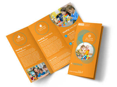 Head Start Child Development Tri-Fold Brochure Template preview