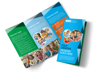 Child Care & Early Education Tri-Fold Brochure Template preview