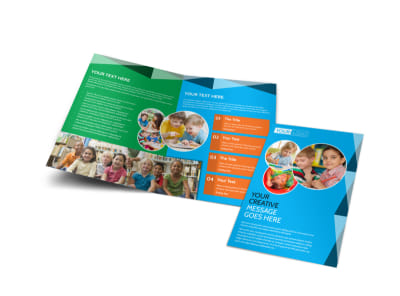 Child Care & Early Education Bi-Fold Brochure Template preview