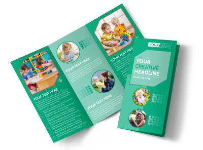 Drop-in Daycare Tri-Fold Brochure Template preview