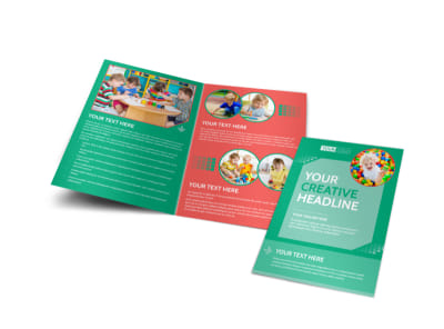 Drop-in Daycare Bi-Fold Brochure Template preview
