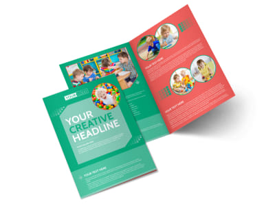 Drop-in Daycare Bi-Fold Brochure Template preview