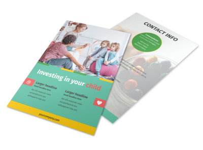 Happy Daycare Flyer Template preview