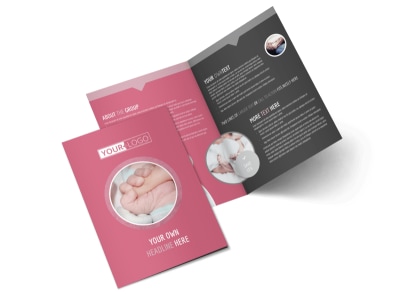 Infant Care Bi-Fold Brochure Template preview
