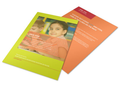 Preschool Childcare Program Flyer Template preview