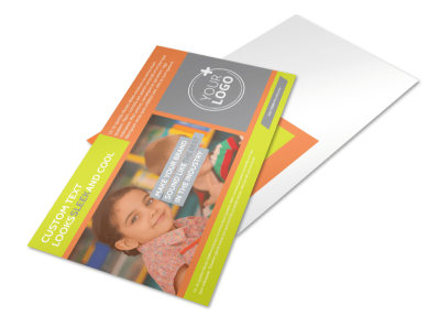 Preschool Childcare Program Postcard Template preview