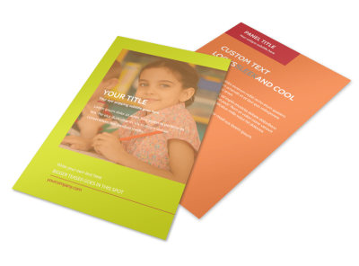Preschool Childcare Program Flyer Template preview