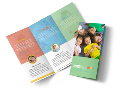Good Times Daycare Tri-Fold Brochure Template preview