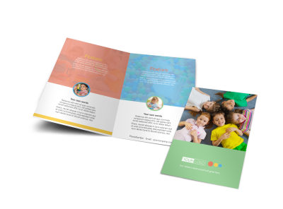 Good Times Daycare Bi-Fold Brochure Template preview