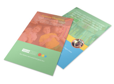 Good Times Daycare Flyer Template preview