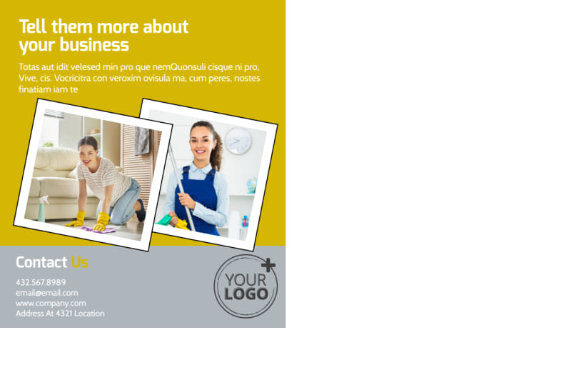 Housekeeping Service Postcard Template