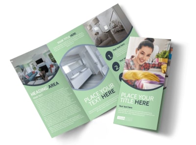 House Cleaning Tri-Fold Brochure Template preview
