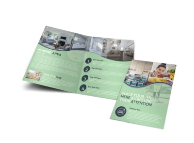 House Cleaning Bi-Fold Brochure Template preview