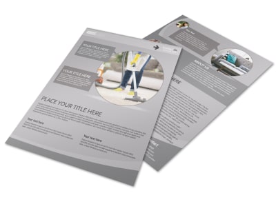 Carpet & Upholstery Cleaners Flyer Template preview