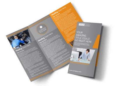 Commercial Cleaning Solutions Tri-Fold Brochure Template preview