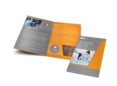 Commercial Cleaning Solutions Bi-Fold Brochure Template preview