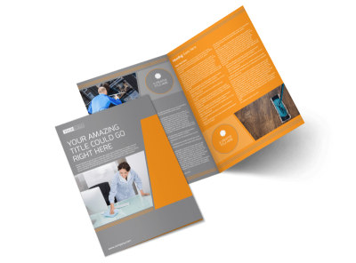 Commercial Cleaning Solutions Bi-Fold Brochure Template preview