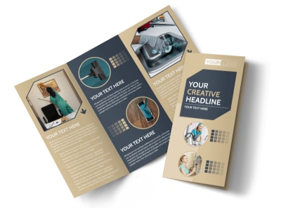 Commercial Cleaning Professionals Tri-Fold Brochure Template preview